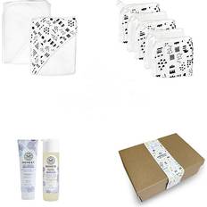 Honest Baby Nests & Blankets Honest The Company 9-Piece Bubbles & Cuddles Bath Gift Set In Black/white white 9