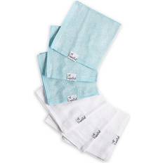 Copper Pearl Ultra Soft Washcloth (6 Pack) in White/Blue 100% Rayon