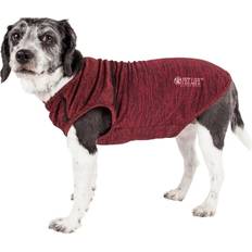 Dog Clothes - Dogs Pets Pet Life Active Aero-Pawlse Heathered Red Quick-Dry Dog Tank Top