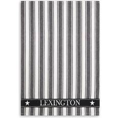 Kjøkkenhåndklær Lexington Icons Twill Waffle Striped Kjøkkenhåndkle Svart, Hvit (70x50cm)