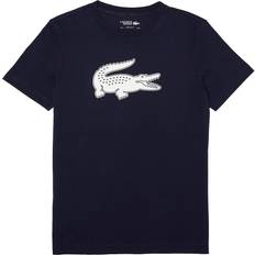 Lacoste Herren T-Shirts Lacoste Sport 3D Print Crocodile Breathable Jersey T-shirt - Navy Blue/White