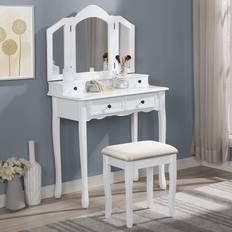 Roundhill Furniture Sanlo Dressing Table 15.8x31.5"