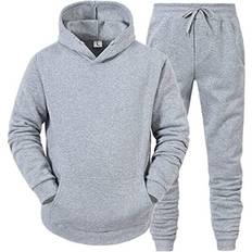 Men's Hooded Athletic Tracksuit - Grey