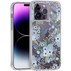 Case-Mate Cases & Covers Case-Mate Rifle Paper Co. iPhone 14 Pro Max Case [Works with Wireless Charger] [10FT Drop Protection] Cute iPhone Case 6.7" with Floral Pattern, Anti-Scratch Tech, Shockproof Material, Slim Garden Party Blue