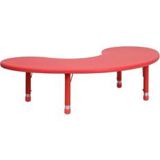 Furniture Set Flash Furniture YU-YCX-004-2-MOON-TBL-RED-GG Half Moon Preschool Activity