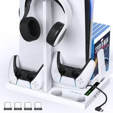 OIVO Batteries & Charging Stations OIVO PS5 Controller Charging Station & Headset Holder - White