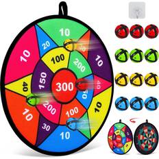 Hony Double Sided Dart Board with 12 Sticky Balls