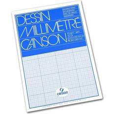 Canson A4 90 GSM Short Side Glued Pad Blue Print Millimetre Drawing Paper (Pack of 50 Sheets)