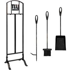 Brown Fireplace Accessories Imperial New York Giants Fireplace Tool Set, Black