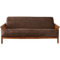 Brown Loose Sofa Covers Sure Fit Soft Suede Futon Loose Sofa Cover Brown (190.5x137.2)