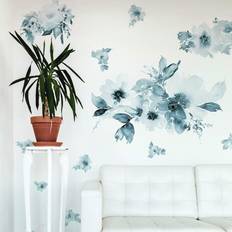 Interior Decorating RoomMates RMK4708GM Watercolor Floral Peel and Stick Wall Decals