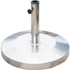 OutSunny Parasol Bases OutSunny 55lb Round Stainless Steel Umbrella Stand Base