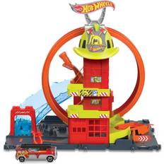 Hot Wheels Spielsets Hot Wheels City Super Loop Fire Station Playset