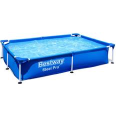 Bestway Inflatable Pools Bestway 7.25-ft x 4.9-ft x 17-in Rectangle Above-Ground Pool Polyester 88451