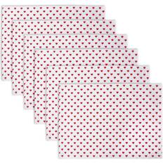 Place Mats Design Imports Lil Hearts Place Mat Black, Red