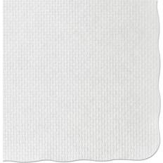 Place Mats Hoffmaster Knurl Embossed Scalloped Edge Place Mat White