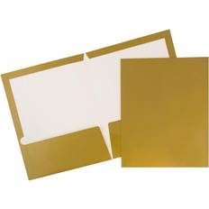 Gold Desktop Organizers & Storage Jam Paper 6pk Glossy Folder 2 Pocket