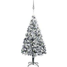 vidaXL Artificial With LED Lights And Ball Set Christmas Tree 70.8"