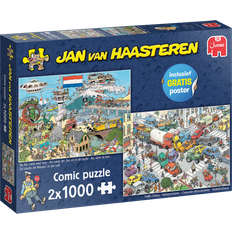 Jumbo Jan Van Haasteren Chaos & By Air Land & Sea 2x1000 Pieces
