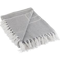 Design Imports DII Rustic Farmhouse Thin Stripe Blankets Gray, White, Black (152.4x)
