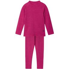 Reima Base Layer Children's Clothing Reima Kid's Kinsei Wool Base-Layerset - Cranberry Pink (5200029A-3600)
