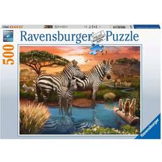 Puslespill Ravensburger Zebras In Sunset 500 Pieces