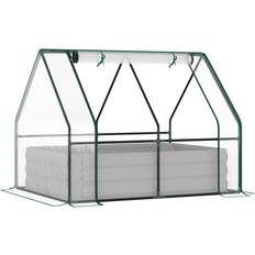 OutSunny Outdoor Planter Boxes OutSunny Raised Garden Bed with Greenhouse