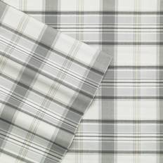 White Bed Sheets on sale Eddie Bauer Chinook Plaid Bed Sheet White, Gray, Beige