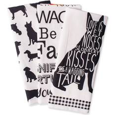 Guest Towels DII Cotton Assorted Dog Print Guest Towel White, Black, Multicolor