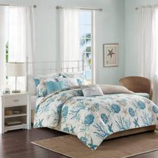 Bed Linen Madison Park Pacific Grove 6-piece Duvet Cover Blue, White
