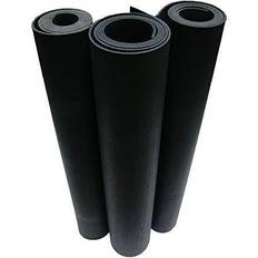 Gym Floor Mats Rubber-Cal Recycled Floor Mat, Black, 3/8-Inch x 4 x 5-Feet