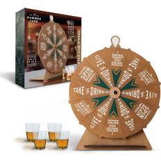 The wheel board game Hammer Axe Vintage Drinking Wheel Game With 4 Shot Glasses