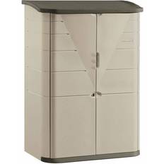 Rubbermaid 4 7 2 7 Large Vertical Resin Storage Shed, Brown (Building Area )