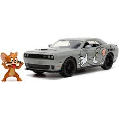 Toy Cars Jada Tom and Jerry Hollywood Rides 2015 Dodge Challenger Hellcat 1:24 Scale Die-Cast Metal Vehicle with Jerry Figure