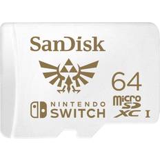 64 GB Memory Cards SanDisk Nintendo Switch microSDXC Class 10 UHS-I U3 100/60 MB/s 64GB