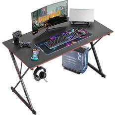 Desino Computer Gaming Desk- Black/Red