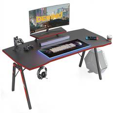 Desino Computer Gaming Desk - Black/Red