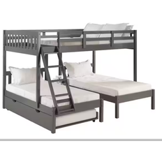 Donco kids Full over Double Twin Loft Bunk Bed with Trundle
