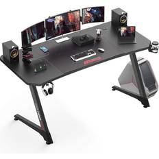 Z Shape Office Gaming Desk - Black