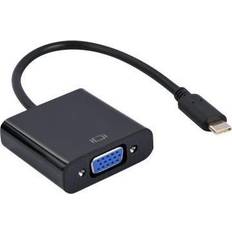 D sub kabel Kabler Gembird Adapter 24 pin USB-C han -> 15 pin HD D-Sub
