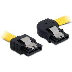 DeLock SATA-kabel, 6Gb/s, låseclip, vinklethøjre-ret 0.5m