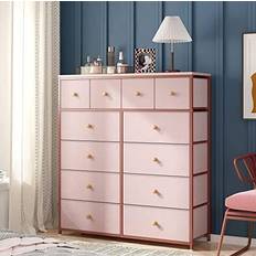 Chest of Drawers Enhomee Dressers for Bedroom Pink 40.8x44"