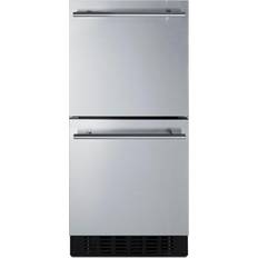Silver Freestanding Refrigerators Summit ASDR1524 15" Shallow Deep 2 Silver
