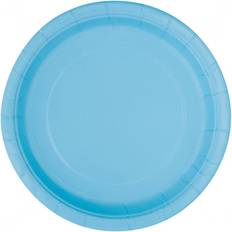 Unique Party Soft Blue Paper Dessert Plates 8pk