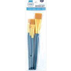 Artskillsï¿½ Premium Craft Brushes, Natural Bristles, Blue Handle, Set Of 6