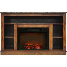 Brown Fireplaces Cambridge 47.2-in W Walnut Fan-forced Electric Fireplace Marble in Brown CAM5021-1WAL