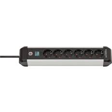 Mehrfachsteckdosen & Mehrfachstecker Brennenstuhl 1391030600 Power strip switch) Silver-black PG connector 1 pc(s)