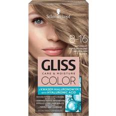 Grå Permanente hårfarger Schwarzkopf Gliss Color Permanent Hair Dye Shade 8-16 Natural Ash Blonde