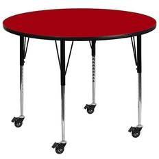 Flash Furniture Tables Flash Furniture Wren Round Adjustable Activity Table, Red