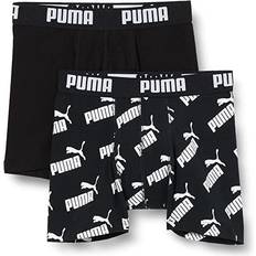 Baumwolle Boxershorts Puma Boy's Aop Boxer 2-pack - Black